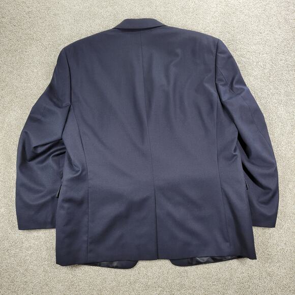 CHAPS Sport Coat Mens 42S Navy Blue Gold Crest Buttons Wool Blend Blazer Jacket - Picture 8 of 14